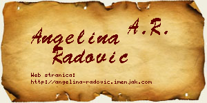 Angelina Radović vizit kartica